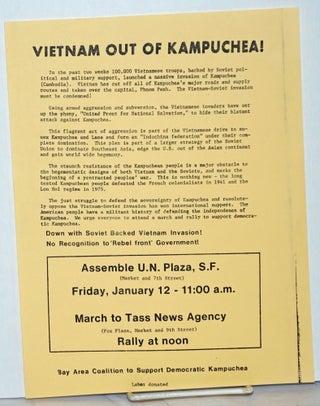 Cat.No: 237131 Vietnam out of Kampuchea! [handbill