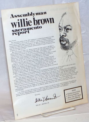 Cat.No: 237270 Assemblyman Willie Brown Sacramento Report. Willie Brown