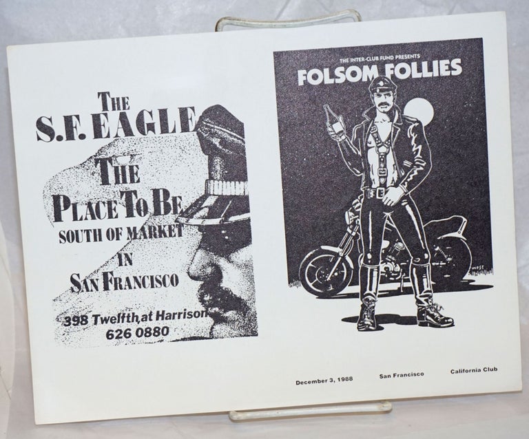 Cat.No: 237276 Inter-Club Fund presents Folsom Follies December 3, 1988 [cover art]. West, artist.