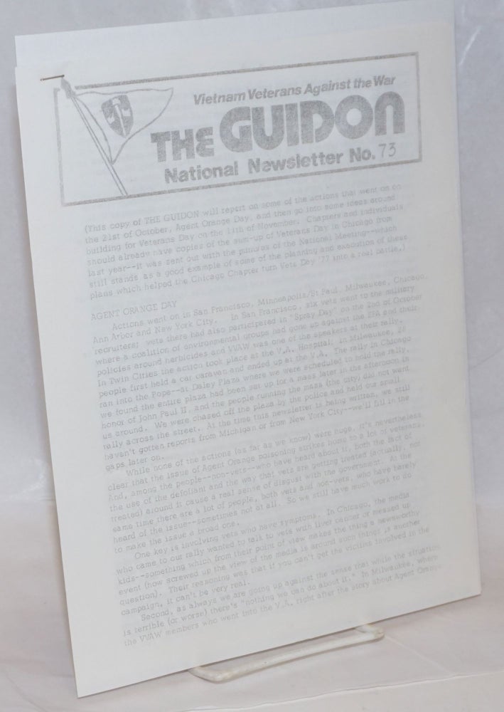 Cat.No: 237302 The Guidon. National newsletter. No. 73. Vietnam Veterans Against the War.