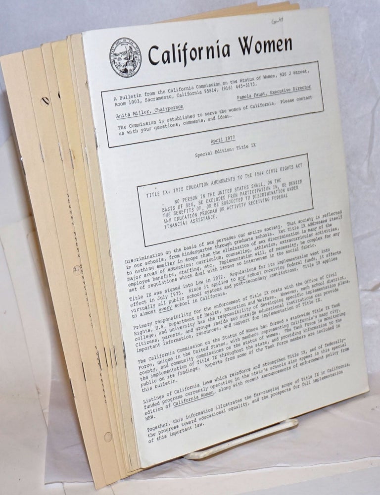 Cat.No: 237322 California Women: a bulletin [8 issue broken run]