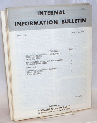 Cat.No: 237343 Internal Information Bulletin, no. 1, April, 1971 to no. 7, November,...