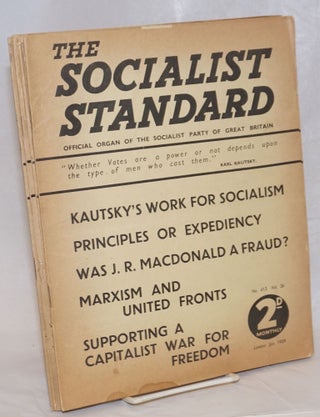 Cat.No: 237603 The Socialist Standard [12 issues] The Official Organ of the Socialist...