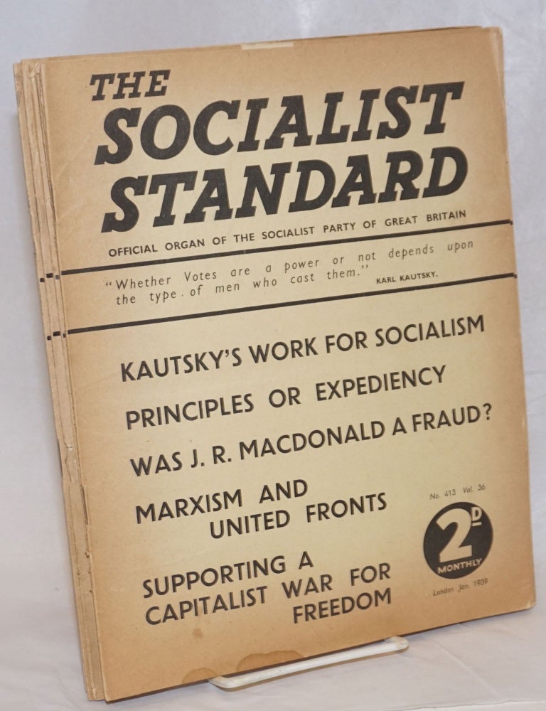 Cat.No: 237603 The Socialist Standard [12 issues] The Official Organ of the Socialist Party of Great Britain. Socialist Party of Great Britain.