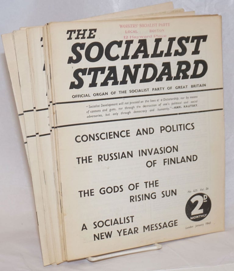 Cat.No: 237604 The Socialist Standard [12 issues] The Official Organ of the Socialist Party of Great Britain. Socialist Party of Great Britain.