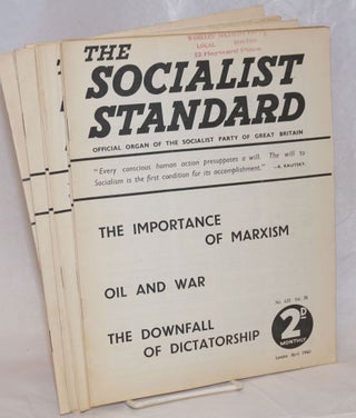 The Socialist Standard [12 issues] The Official Organ of the Socialist Party of Great Britain