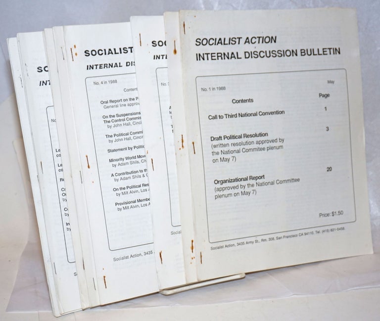 Cat.No: 237628 Socialist Action Internal Discussion Bulletin. (No. 1-12, 1988). Socialist Action.