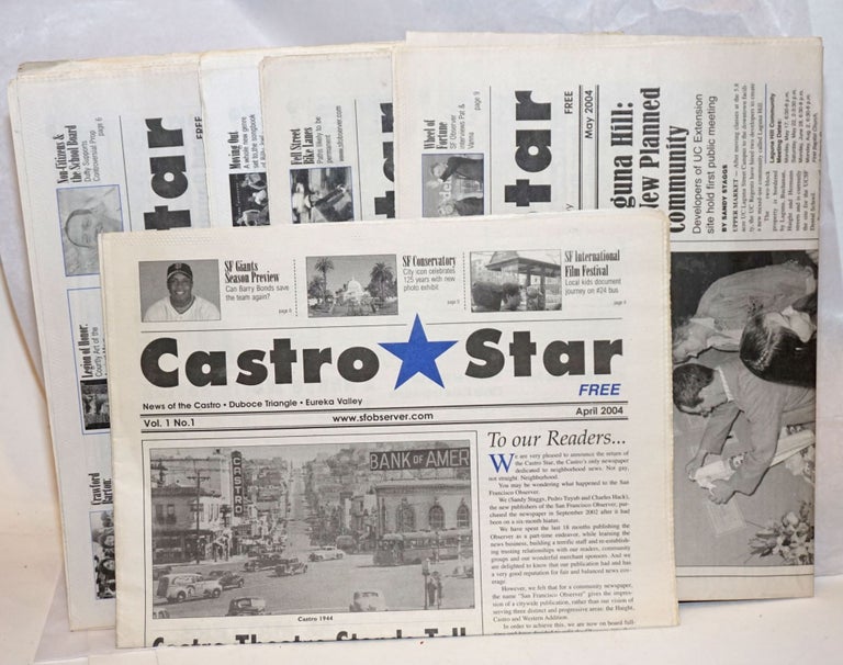 Cat.No: 237960 Castro Star: The Castro's neighborhood newspaper, vol. 1, #1, April