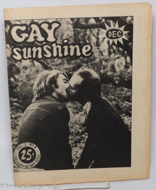 Cat.No: 237978 Gay Sunshine; a newspaper of gay liberation, #4, December 1970; Genderfuck...