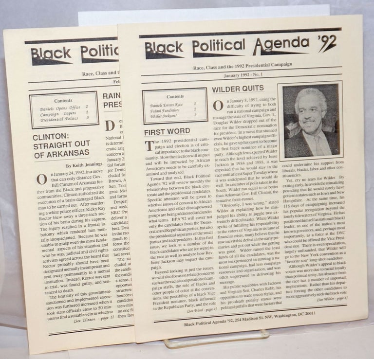 Cat.No: 237985 Black Political Agenda '92 [issues 1 and 2