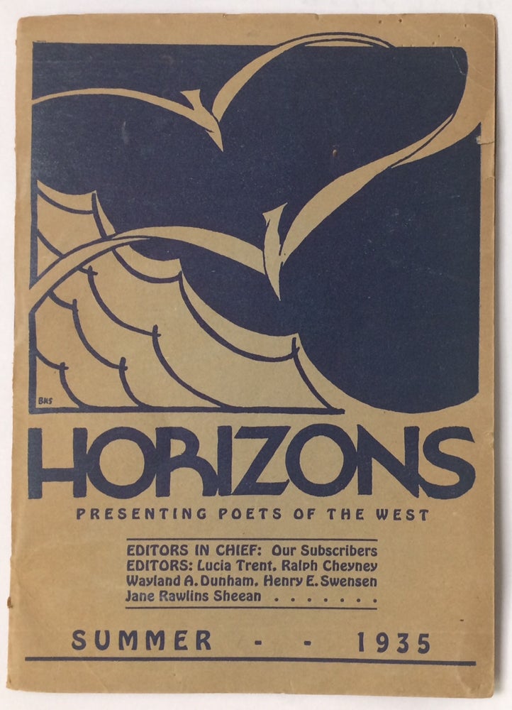 Cat.No: 238058 Horizons: presenting poets of the west. Summer 1935