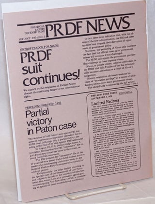 Cat.No: 238217 PRDF News. No. 3 (Sep.-Oct. 1974). Political Rights Defense Fund