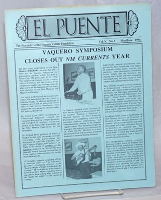Cat.No: 238267 El Puente: the newsletter of the Hispanic Culture Foundation; vol. 5, #5,...