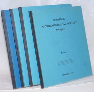 Cat.No: 238377 Kroeber Anthropologal Society Papers [Numbers 3, 4, 5 and 6