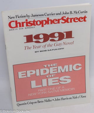 Cat.No: 238598 Christopher Street: vol. 14, #14, Jan. 20, 1992, whole #170; The Epidemic...