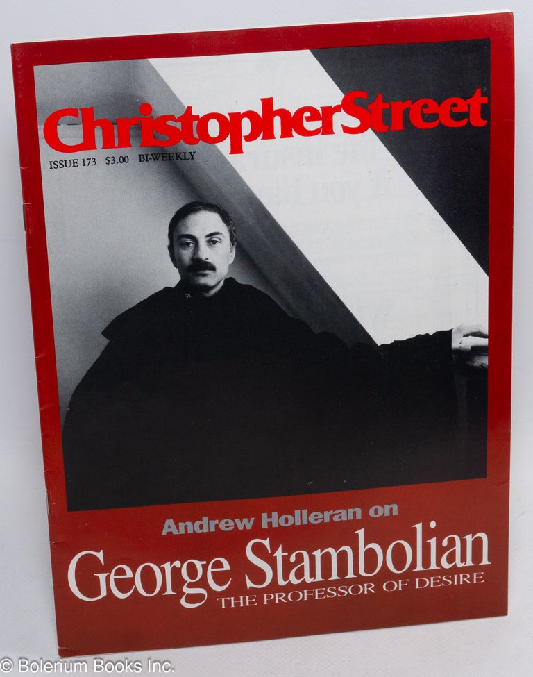 Cat.No: 238602 Christopher Street: vol. 14, #17, March 2, 1992, whole #173; The Epidemic of Lies part four. Charles L. Ortleb, Andrew Holleran publisher, Jeffrey Nickel, Quentin Crisp, John Harris.