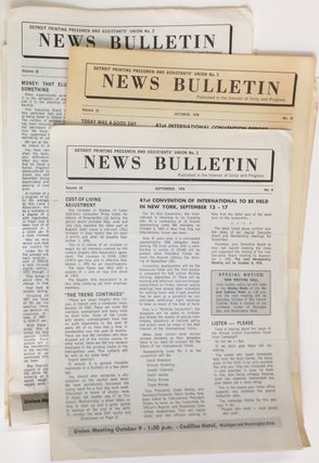 Cat.No: 238872 News Bulletin [13 issues]. Detroit Printing Pressmen, Assistants' Union No. 2