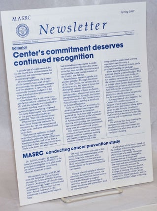 Cat.No: 238967 MASRC Newsletter: vol. 5, #3, Spring 1987