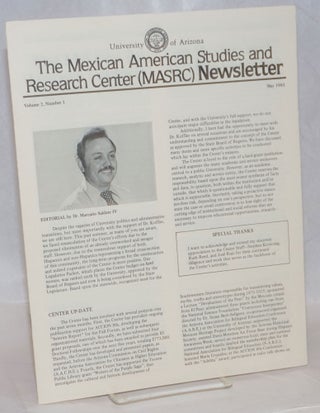 Cat.No: 238972 The Mexican American Studies and Research Center (MASRC) Newsletter: vol....