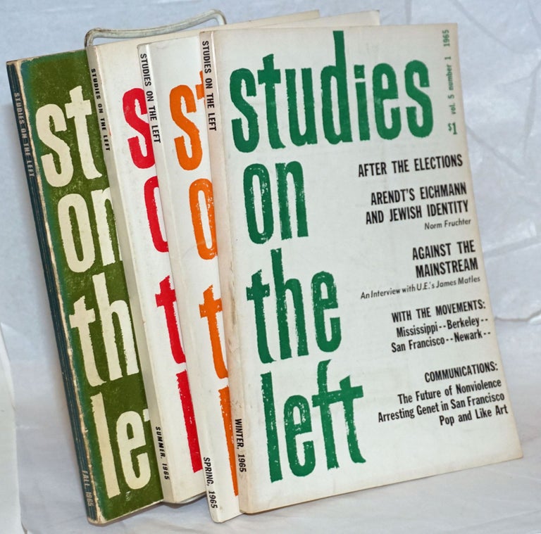 Cat.No: 238992 Studies on the left; a journal of research, social theory, and review [4 issues]