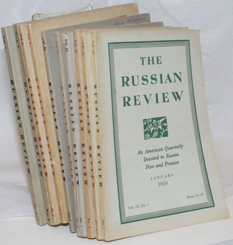 Cat.No: 239031 The Russian Review: an American quarterly devoted to Russia, past and present [ten issues]