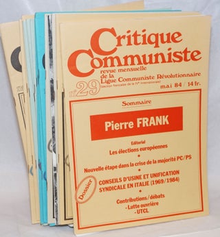 Cat.No: 239212 Critique Communiste: revue mensuelle de la Ligue Communiste...