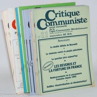 Cat.No: 239219 Critique Communiste: revue mensuelle de la Ligue Communiste...