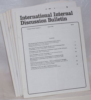 Cat.No: 239472 International internal discussion bulletin, vol. 18, no. 1, April, 1982 to...