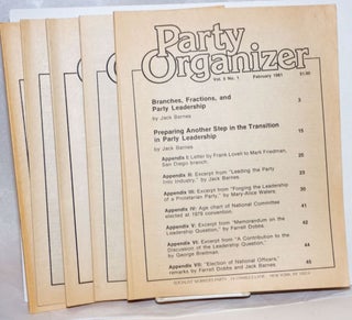 Cat.No: 239503 Party organizer, vol. 5, no. 1, February 1981 to no. 5, September, 1981....