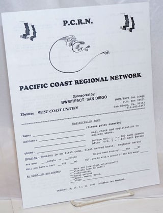 Cat.No: 239569 Pacific Coast Regional Network Registration Form and schedule [handbill]....