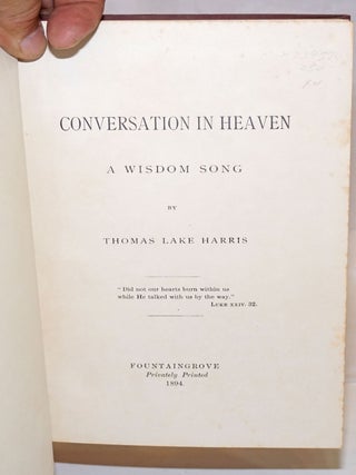 Conversation in heaven; a wisdom song