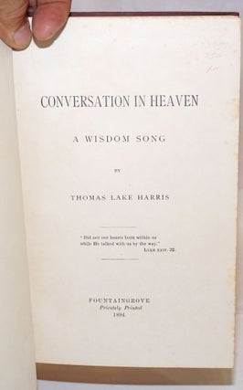 Conversation in heaven; a wisdom song