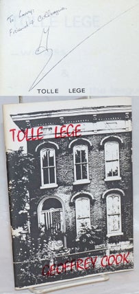 Cat.No: 239602 Tolle Lege: Witness & The league - poems [signed]. Geoffrey Cooke