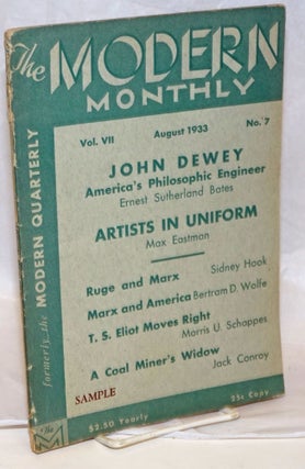 Cat.No: 239850 The Modern Monthly; vol. VII, no. 7 (August 1933). V. F. Calverton, ed