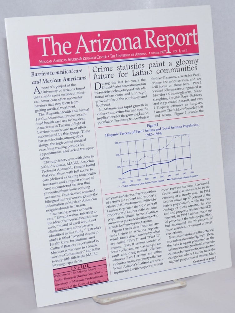 Cat.No: 239907 The Arizona Report: Mexican American Studies & Research Center newsletter