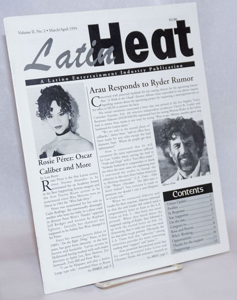 Cat.No: 239909 Latin Heat: a Latino entertainment industry publication; vol. 2, #2, March/April 1994. Bel Hernandez, Loyda Ramos, Luis Reyes.