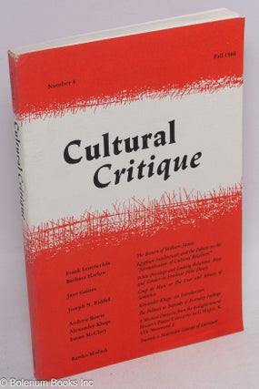 Cat.No: 240007 Cultural Critique; Number 4, Fall 1986. Donna Przybylowicz
