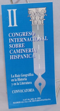 Cat.No: 240128 II Congreso Internacional Sobre Camineria Hispanica [brochure] la raiz...