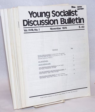 Cat.No: 240174 Young Socialist Discussion Bulletin, Volume 18, No. 1-8. Young Socialist...