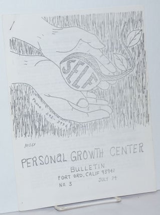Cat.No: 240297 Personal Growth Center Bulletin. No. 3 (July 1974
