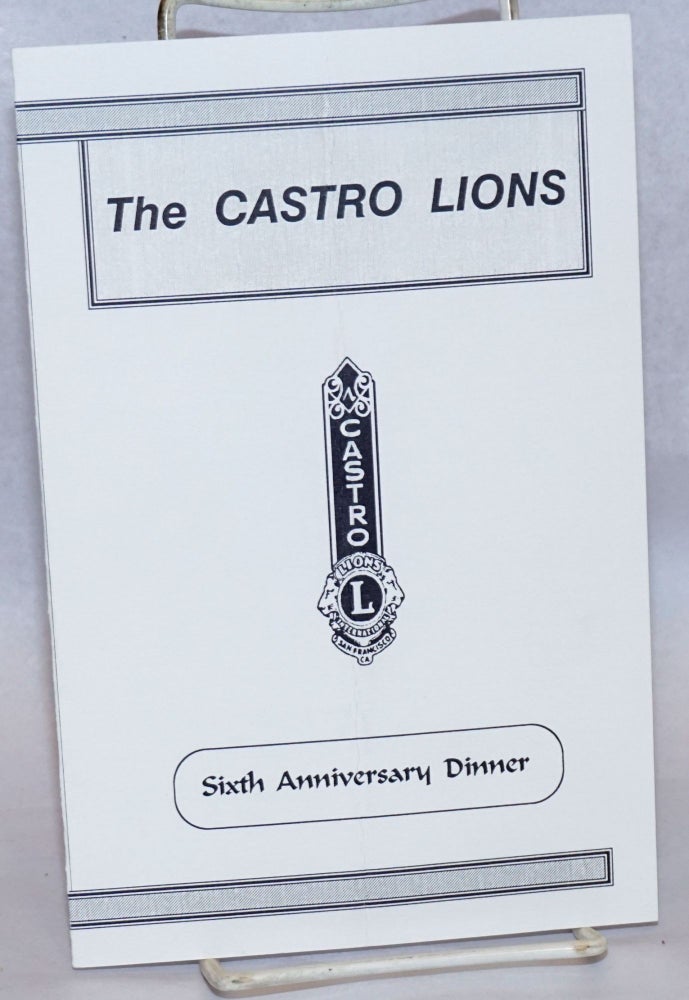 Cat.No: 240314 Castro Lions Sixth Anniversary Dinner [program