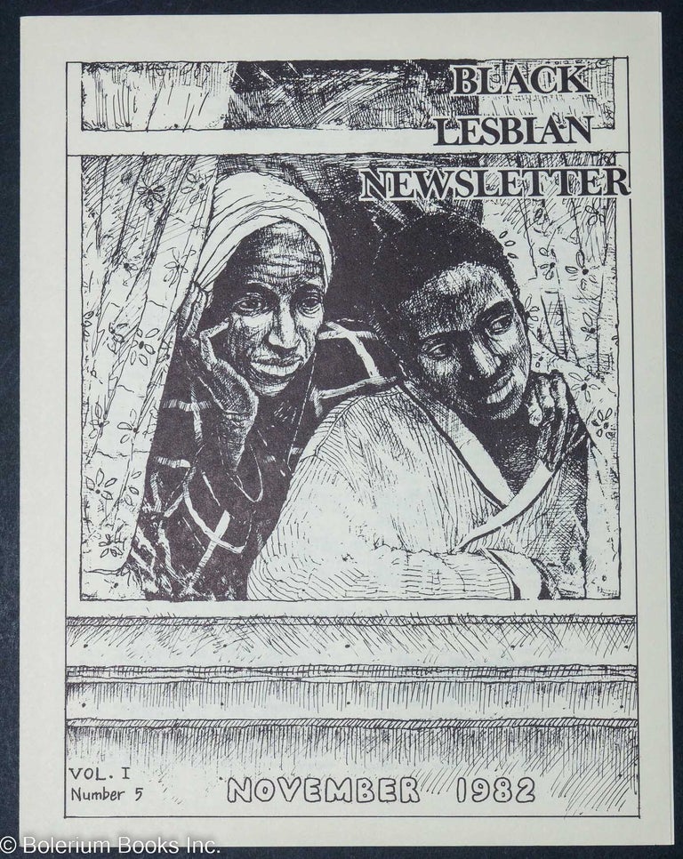 Cat.No: 240466 Black lesbian newsletter; No. 5 (November 1982