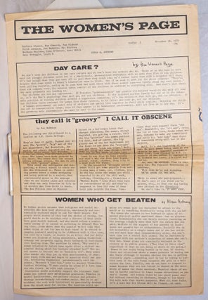 Cat.No: 240970 The Women's Page. Number 2. November 18, 1970. Barbara Alpert