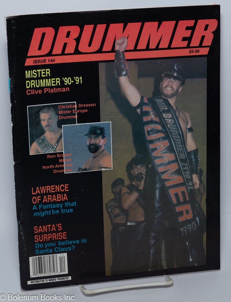 Cat.No: 241009 Drummer: America's Mag for the macho male; #144: Mr. Drummer 90-91. Fledermaus aka Anthony F. DeBlase, Clay Caldwell Larry Townsend, Clive Platman.