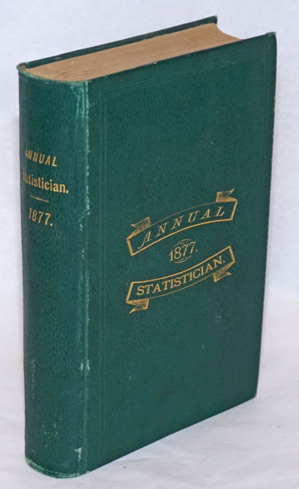 Cat.No: 241055 Annual Statistician 1877. John P. Mains, compiler.