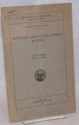 Cat.No: 241172 Secondary Agricultural Schools in Russia. W. S. Jesien