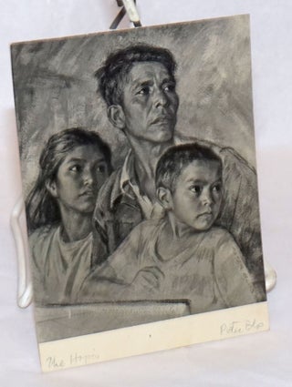 The Hopis [card reproducing a portrait of three Hopi Indians by Blos, with personal inscription on the back]