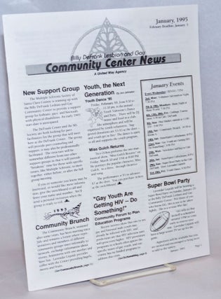 Cat.No: 241213 The Billy DeFrank Lesbian & Gay Community Center News: January 1995. Eileen H