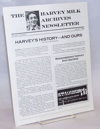 Cat.No: 241217 The Harvey Milk Archives newsletter: volume 1, number 1 January,1983....
