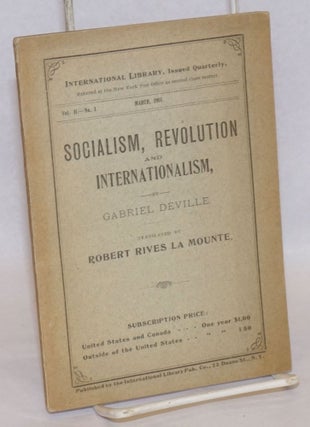 Cat.No: 241666 Socialism, Revolution and Internationalism: A lecture delivered in Paris,...